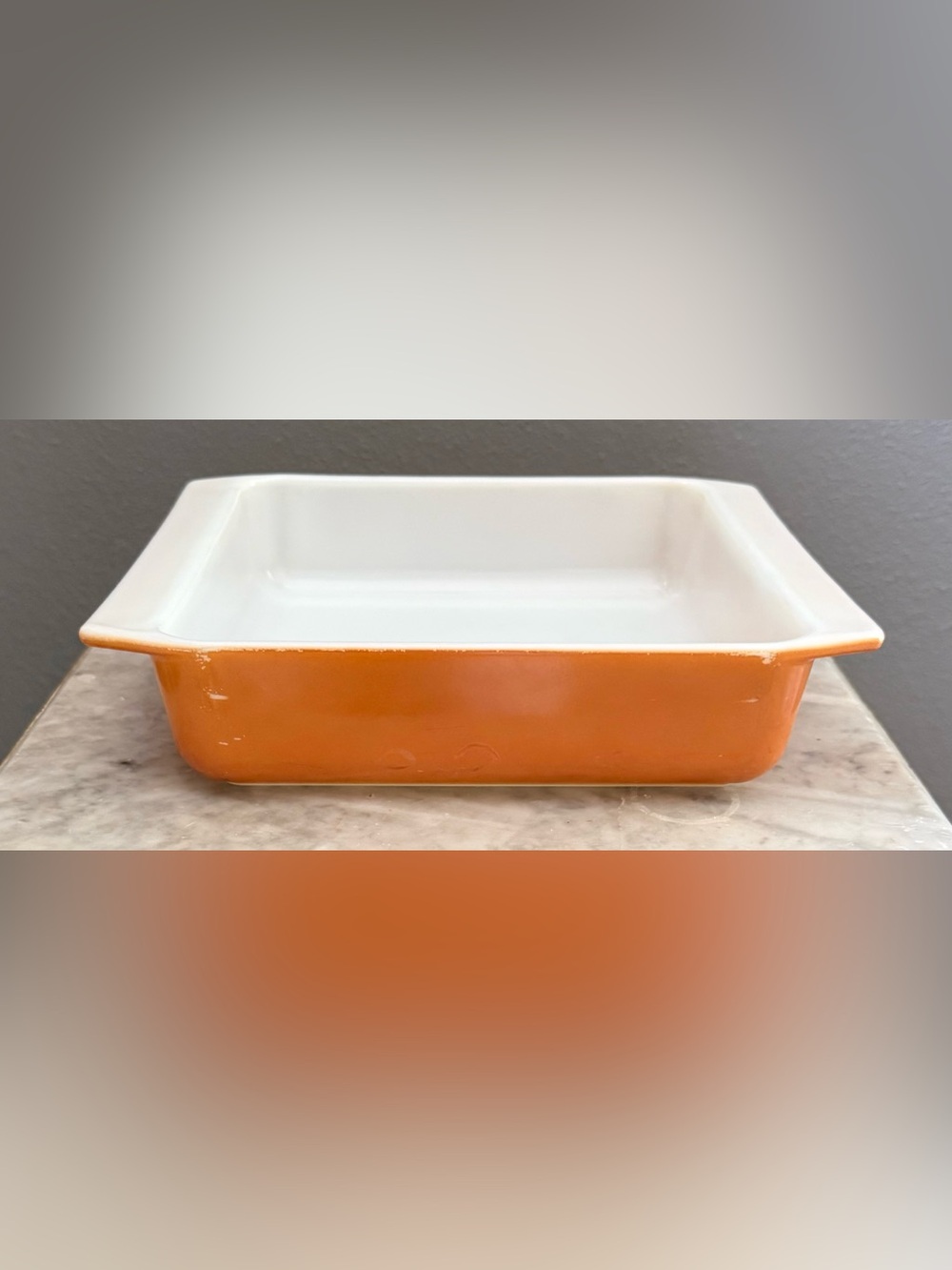 Vintage Pyrex Burnt Orange Cake Dish from Earth Tones Bakeware set #922